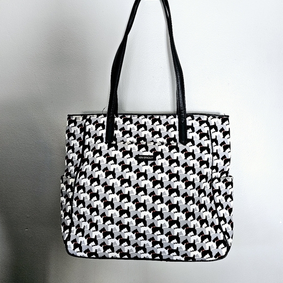 Vera Bradley scotty dog print schnauzer large tote bag - Picture 3 of 12